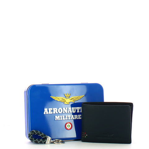 Aeronautica Militare - Cofanetto con Portafoglio e Portachiavi - AM191 - BLUE