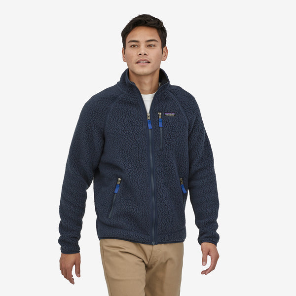 Patagonia - Giacca in pile Retro Fleece Dark Natural Utility Blue - 22801 - DARK/NATURAL/W/UTILITY/BLUE