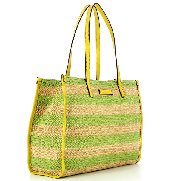 The Bridge - Shopping Bag Verticale Mirra Wow - 0447027W - LIME/WITH/GOLD