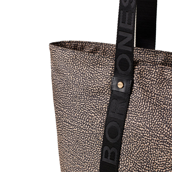 Borbonese - Eco Line Medium OP Natural Black Tote - 934133I15 - OP/NATURALE/NERO