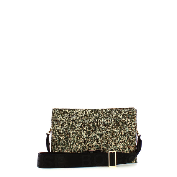 Borbonese - Small OP Natural Black Crossbody Bag - 933785AH1 - OP/NATURALE/NERO