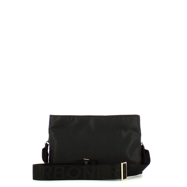 Borbonese - Small Dark Black Shoulder Bag - 933785AH1 - DARK/BLACK