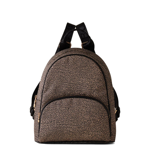 Borbonese - medium op natural black backpack - 934136i15 - o | Italystation.com - Shop Now at italystation.com