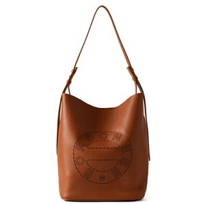 Borbonese - Mayfair Medium Terracotta Bucket Bag - 923766AU2 - TERRACOTTA