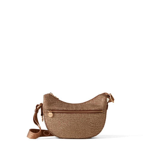 Borbonese - Luna Beige Brown Minibag with pocket made of Recycled Nylon - 934137I15 - BEIGE/MARRONE