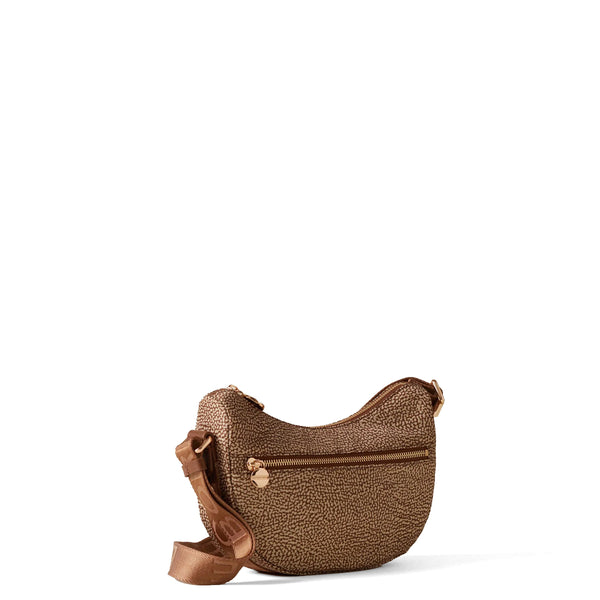 Borbonese - Luna Beige Brown Minibag with pocket made of Recycled Nylon - 934137I15 - BEIGE/MARRONE