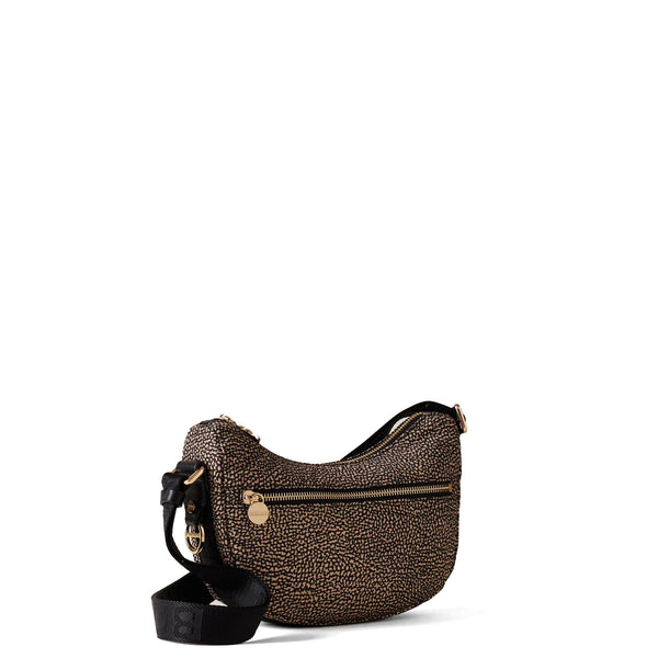 Borbonese - Luna OP Natural Black Minibag with pocket made of Recycled Nylon - 934137I15 - OP/NATURALE/NERO