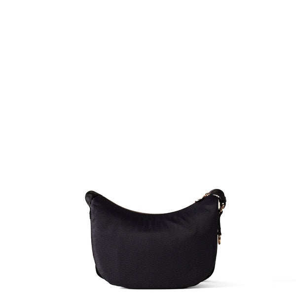 Borbonese - Luna Dark Black Minibag with pocket made of Recycled Nylon - 934137I15 - DARK/BLACK