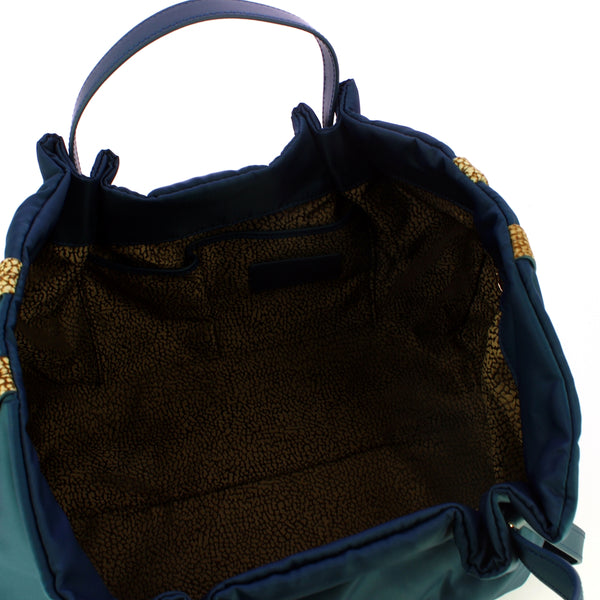 Borbonese - New Orbit Large Prussian Blue OP Natural Tote - 924177AQ3 - BLU/PRUSSIA/OP/NATURALE