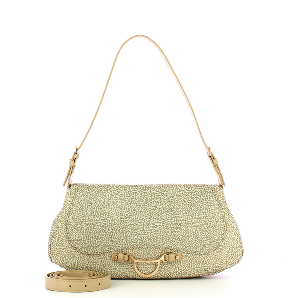 Borbonese - Capri Sand Shoulder Bag - 923402I15 - SABBIA