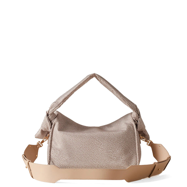 Borbonese - Lover Small Sabbia Handbag - 933491I15 - SABBIA