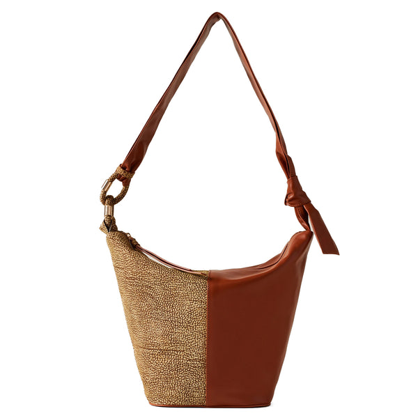 Borbonese - Sunset Medium Terracotta OP Natural Bucket Bag - 923812AU5 - TERRACOTTA/OP/NATURALE