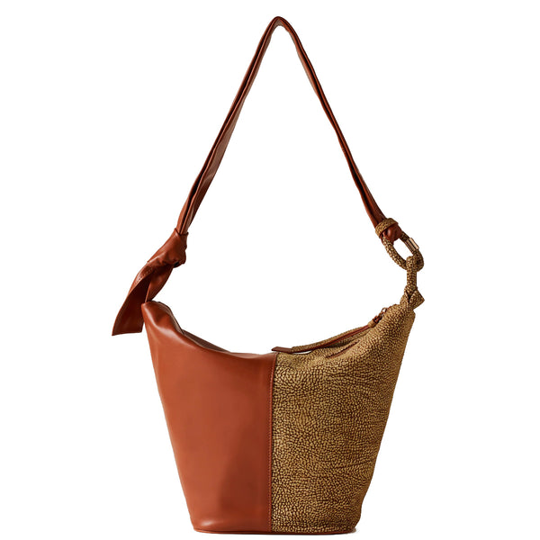 Borbonese - Sunset Medium Terracotta OP Natural Bucket Bag - 923812AU5 - TERRACOTTA/OP/NATURALE