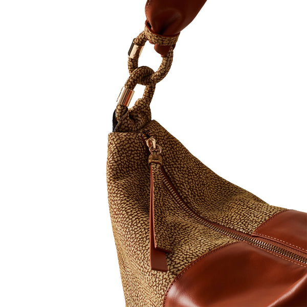 Borbonese - Sunset Medium Terracotta OP Natural Bucket Bag - 923812AU5 - TERRACOTTA/OP/NATURALE