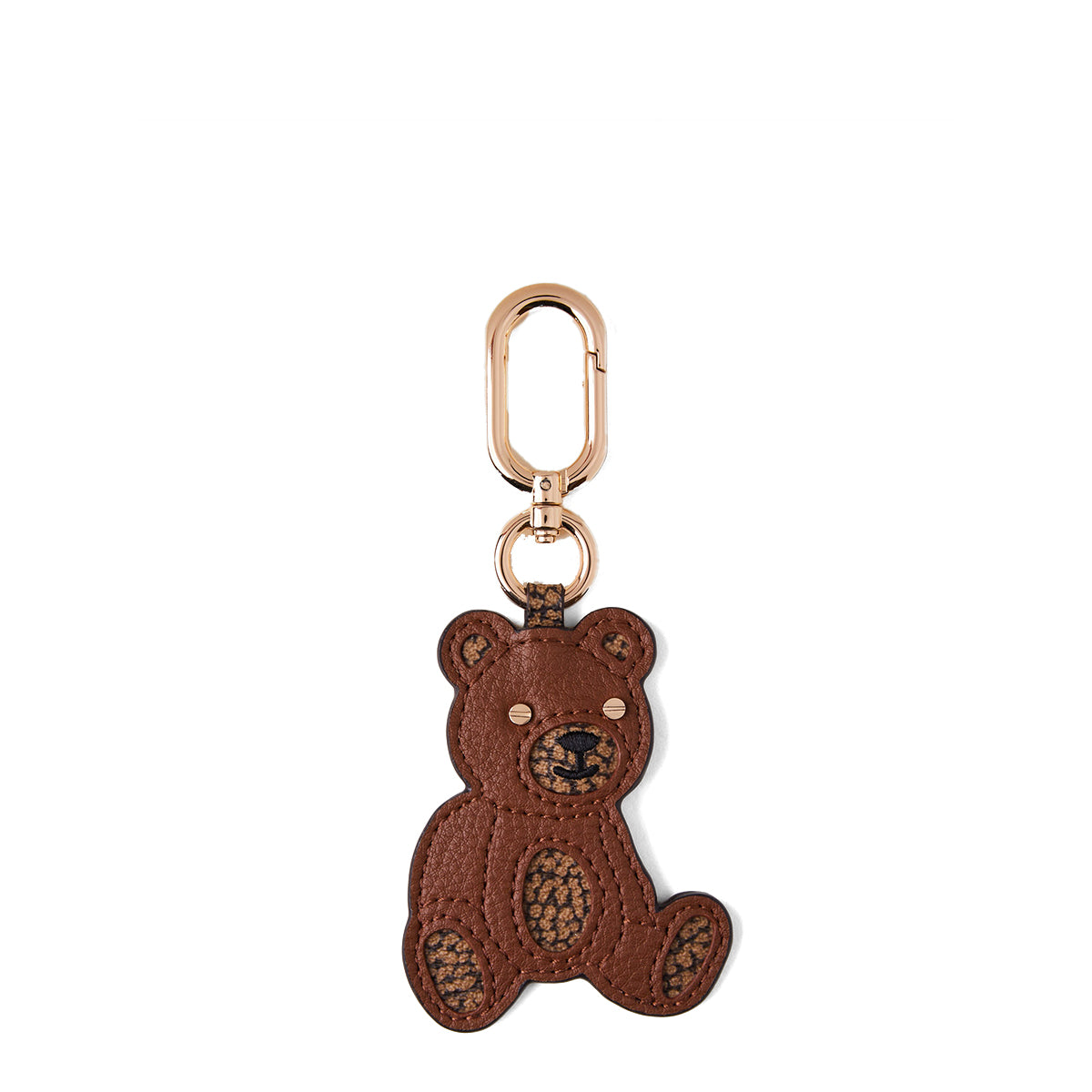 Borbonese - OP Natural Tobacco Bear Keychain 910775AG5 O | Italystation.com Shop Now at italystation.com