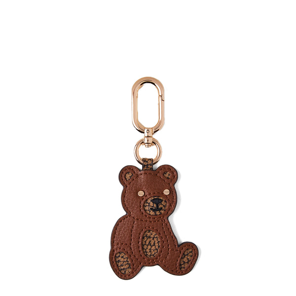 Borbonese - OP Natural Tobacco Bear Keychain 910775AG5 O | Italystation.com Shop Now at italystation.com