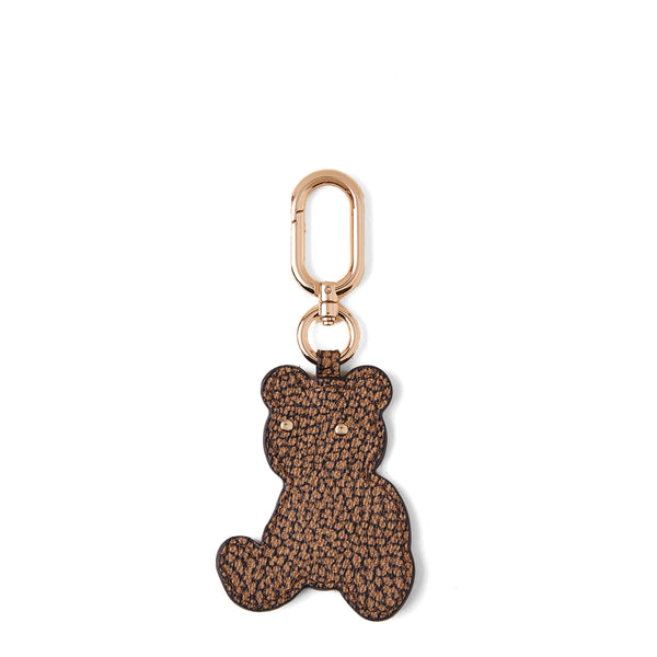 Borbonese - OP Natural Tobacco Bear Keychain 910775AG5 O | Italystation.com Shop Now at italystation.com