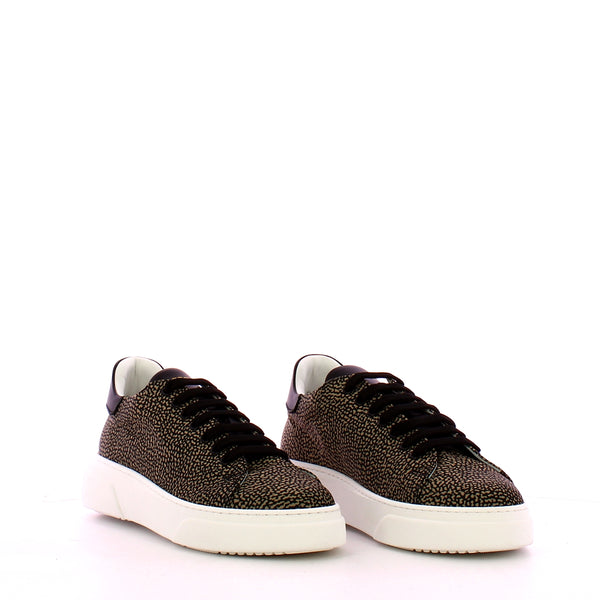 Borbonese - OP Natural Black Fabric Sneakers - 6DZ940AD8 - OP/NATURALE/NERO