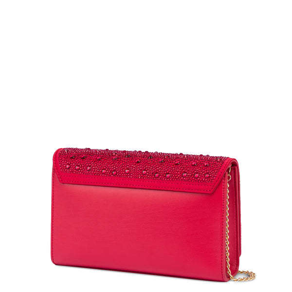 Love Moschino - Pochette con strass Rosso - JC4850PP4I - ROSSO