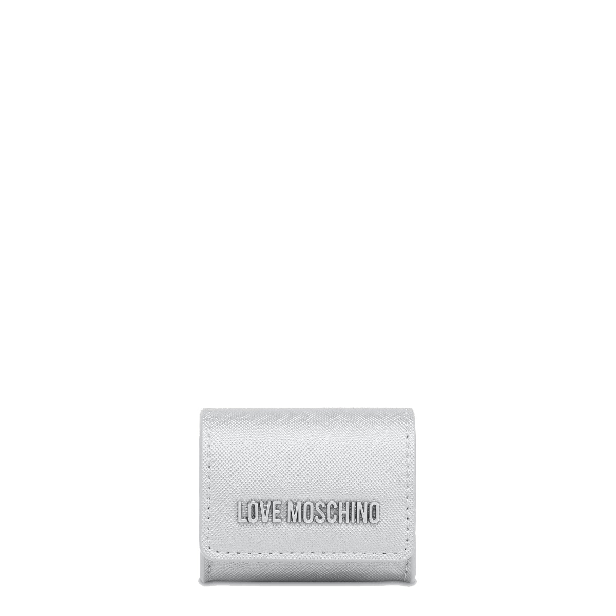 Love Moschino Love moschino - mini bustina portachiavi argento laminat | Italystation.com - Shop Now at italystation.com