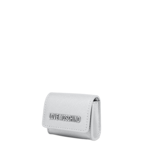 Love Moschino Love moschino - mini bustina portachiavi argento laminat | Italystation.com - Shop Now at italystation.com