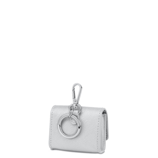 Love Moschino Love moschino - mini bustina portachiavi argento laminat | Italystation.com - Shop Now at italystation.com