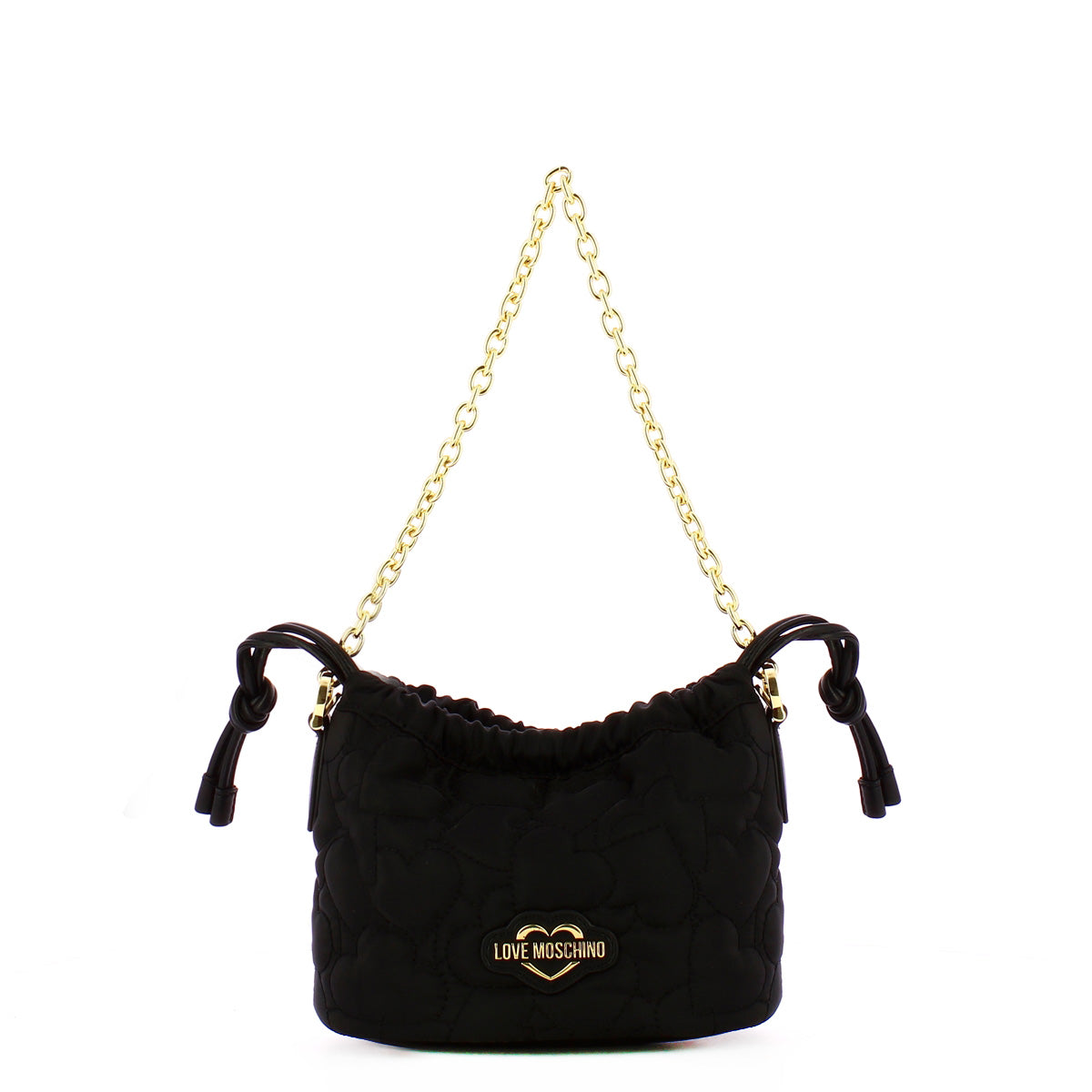 Love moschino - borsa a mano eco-friendly puffy heart nero - jc4033pp1i - grs/nero | Italystation.com