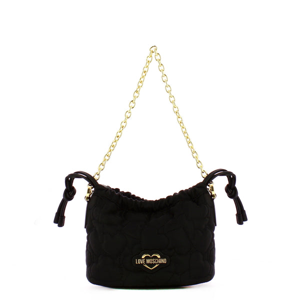 Love Moschino - Borsa a mano Eco-Friendly Puffy Heart Nero - JC4033PP1I - GRS/NERO