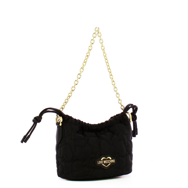 Love moschino - borsa a mano eco-friendly puffy heart nero - jc4033pp1i - grs/nero | Italystation.com