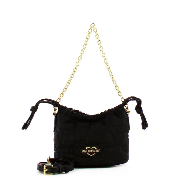 Love Moschino - Borsa a mano Eco-Friendly Puffy Heart Nero - JC4033PP1I - GRS/NERO