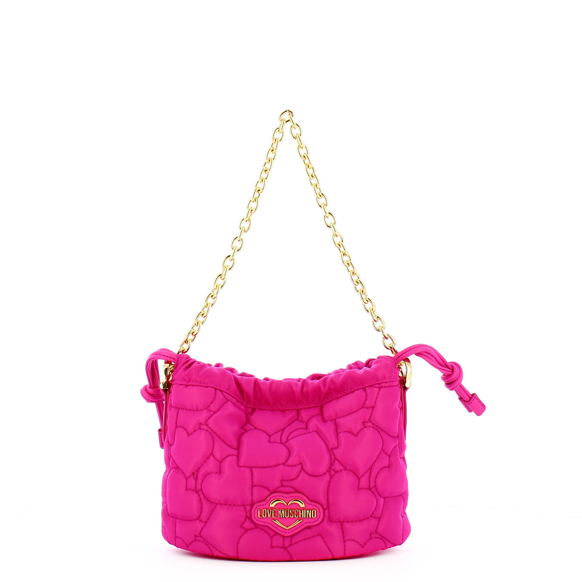 Love Moschino - Borsa a mano Eco-Friendly Puffy Heart Fuxia - JC4033PP1I - GRS/FUXIA