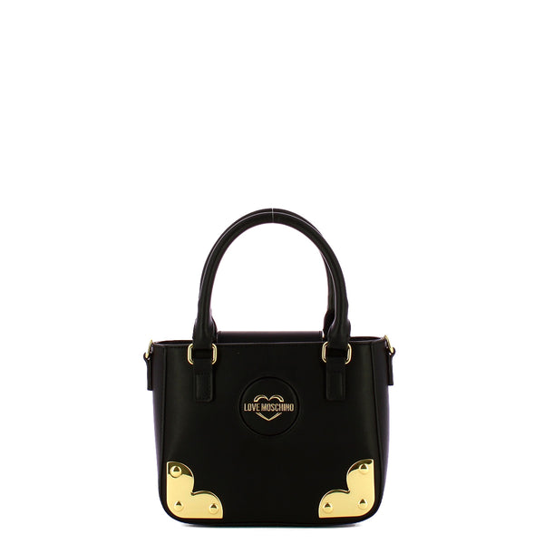 Love Moschino - Borsa a mano Gold Corner Nero - JC4218PP1I - NERO