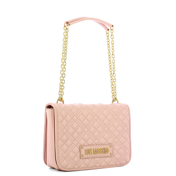 Love Moschino - Borsa a spalla Shiny Quilted Cipria - JC4000PP1I - CIPRIA