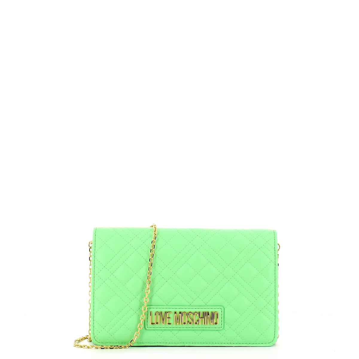 Love Moschino Love moschino - clutch shiny quilted menta - jc4079pp1i  | Italystation.com - Shop Now at italystation.com