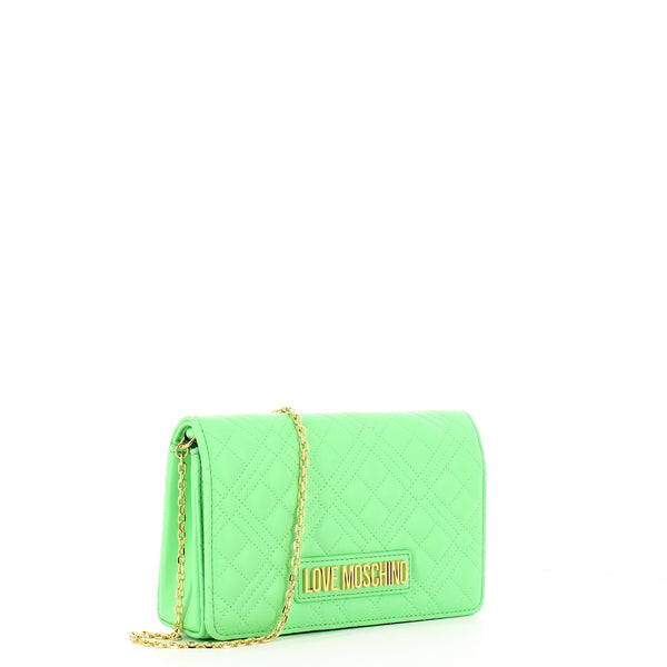 Love Moschino Love moschino - clutch shiny quilted menta - jc4079pp1i  | Italystation.com - Shop Now at italystation.com