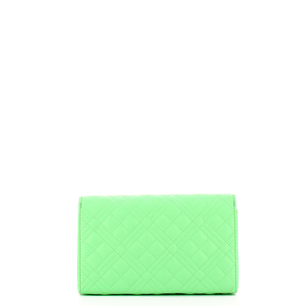 Love Moschino Love moschino - clutch shiny quilted menta - jc4079pp1i  | Italystation.com - Shop Now at italystation.com