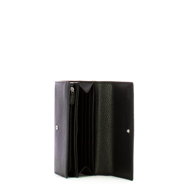 Iuntoo - Armonia Nero Large Flap Wallet - 167052 - NERO