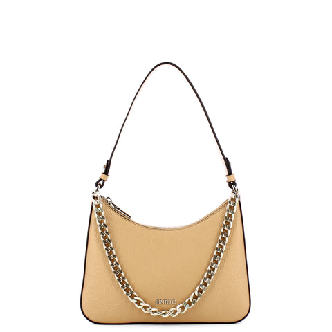 Iuntoo - eleganza biscotto medium shoulder bag - 168096 - bisco | Italystation.com - Shop Now at italystation.com