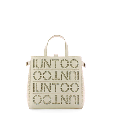 Iuntoo - essenziale multilogo bianco small tote - 105023 - bian | Italystation.com - Shop Now at italystation.com