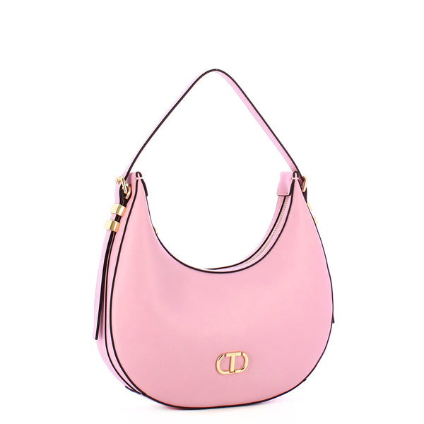 Twin Set - Hobo Bag con Oval T Prism Pink - 241TB7066 - PRISM/PINK