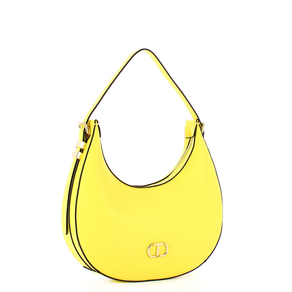 Twin Set - Hobo Bag con Oval T Light Lemon - 241TB7066 - LIGHT/LEMON