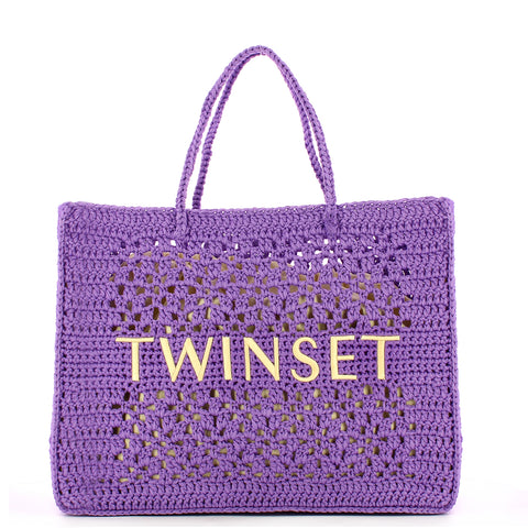 Twin Set - Shopper Bohémien Crochet Giacinto - 241TB7320 - GIACINTO