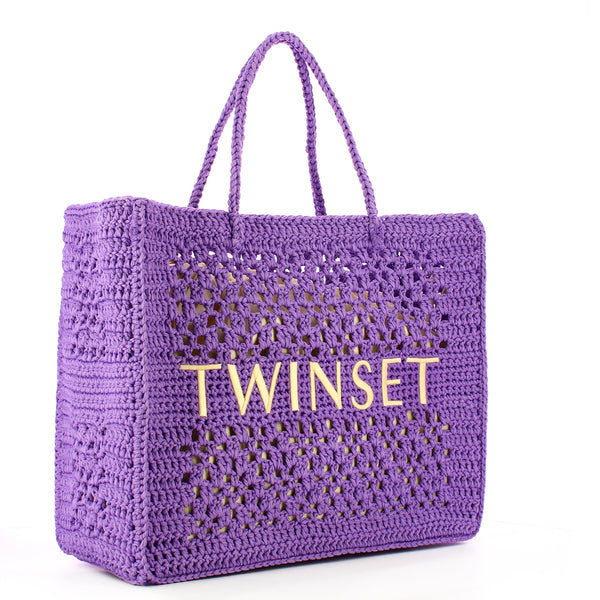 Twin Set - Shopper Bohémien Crochet Giacinto - 241TB7320 - GIACINTO