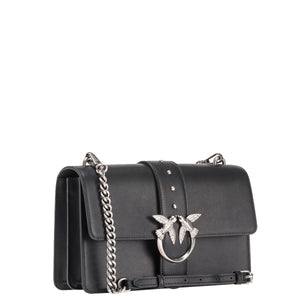 Pinko - borsa a tracolla love one classic nero old silver - 1000 | Italystation.com - Shop Now at italystation.com