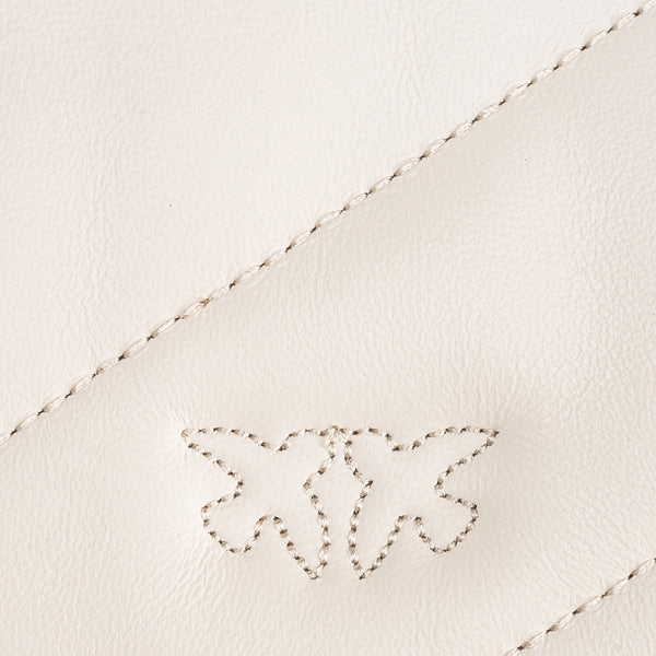 Pinko - Love Puff Maxi Quilt Bianco Seta Antique Gold Mini Cross | Italystation.com Shop Now at italystation.com