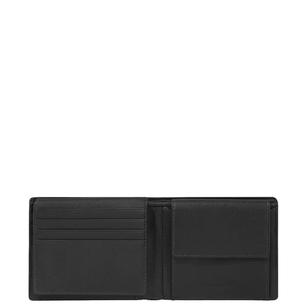 Piquadro - Steve RFID Wallet with ID pocket in recycled fabric - PU4518S131R - NERO
