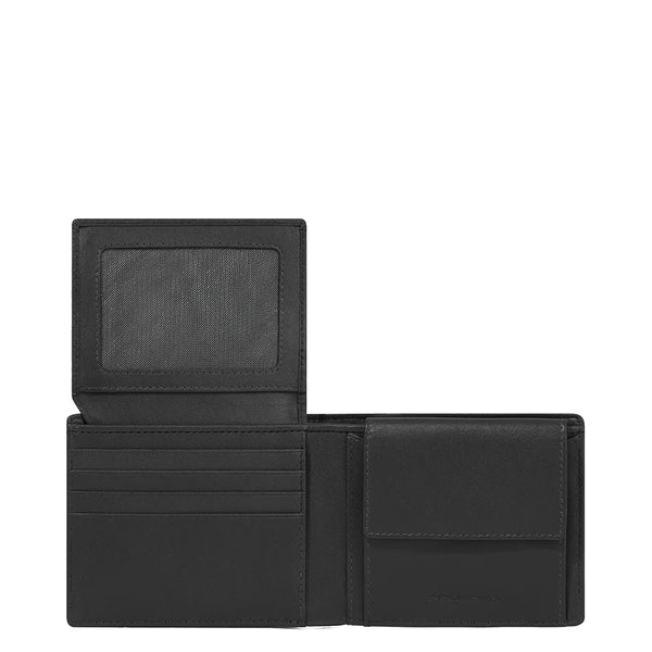 Piquadro - Steve RFID Wallet with ID pocket in recycled fabric - PU4518S131R - NERO