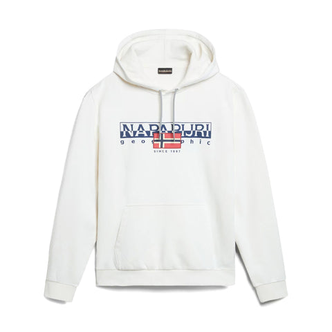 Napapijri - Aylmer White Whisper Hoodie - NP0A4HTL - WHITE/WHISPER