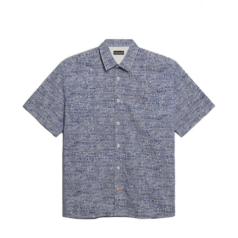 Napapijri - ronge fabric short sleeve shirt - np0a4hx1 - aop | Italystation.com - Shop Now at italystation.com
