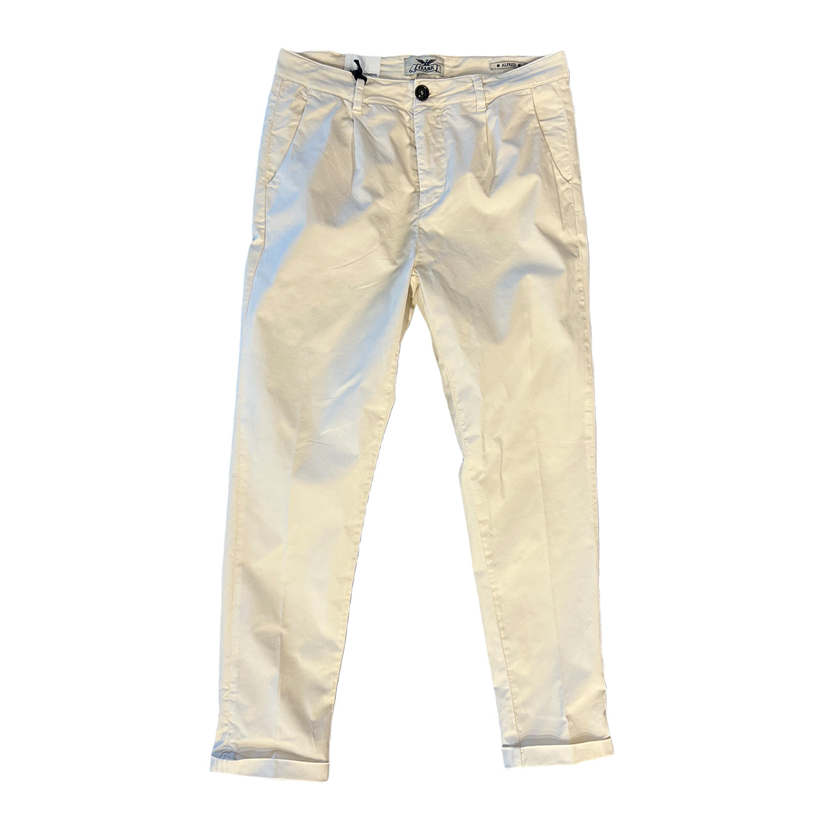 Clarks - Pantaloni Alfred Chino Pinces Ivory - ALFRED-T095 - IVORY